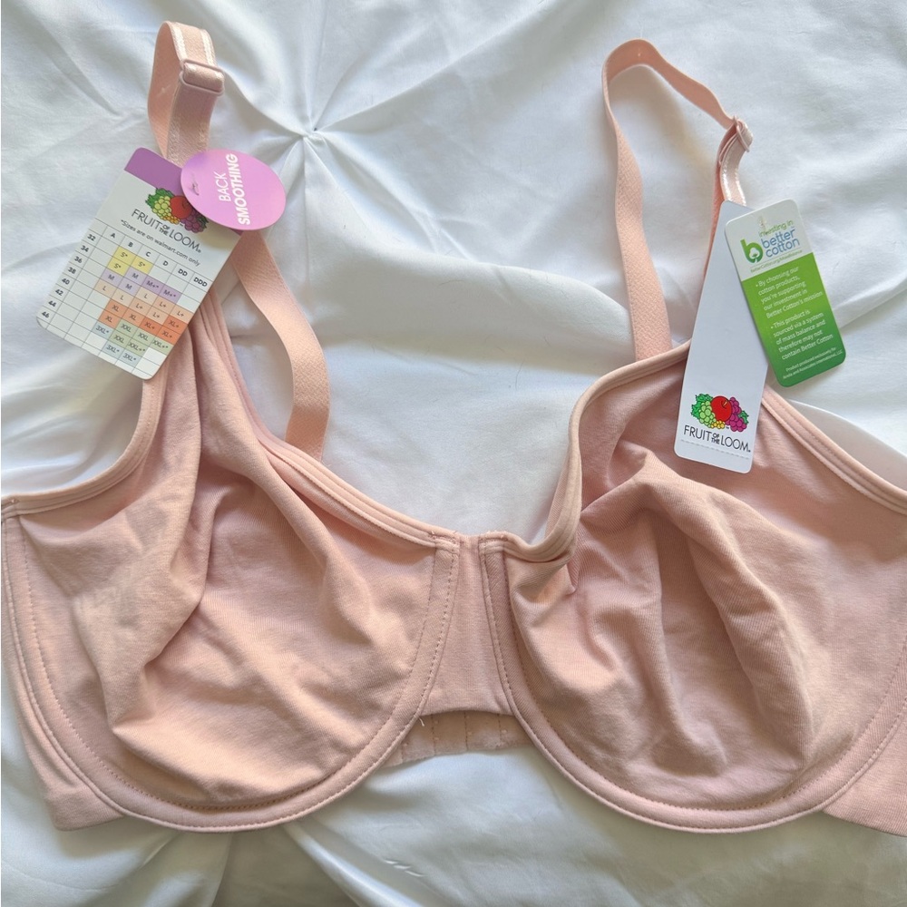 Fruit of the Loom Light Pink Underwire Bra